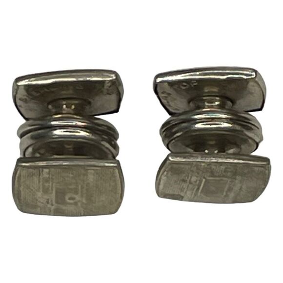 Vintage 1920s Baer & Wilde Sterling Silver Cufflinks Art Deco Kum A Part Snap - Picture 2 of 8